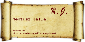 Mentusz Jella névjegykártya